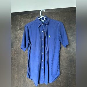 Men’s Blue Button Down Polo